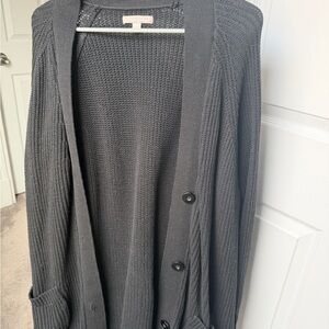 Woman Within Black Knit Cardigan